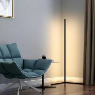 Ozarke Corner Floor Lamp Minimalist LED Lamp Warm