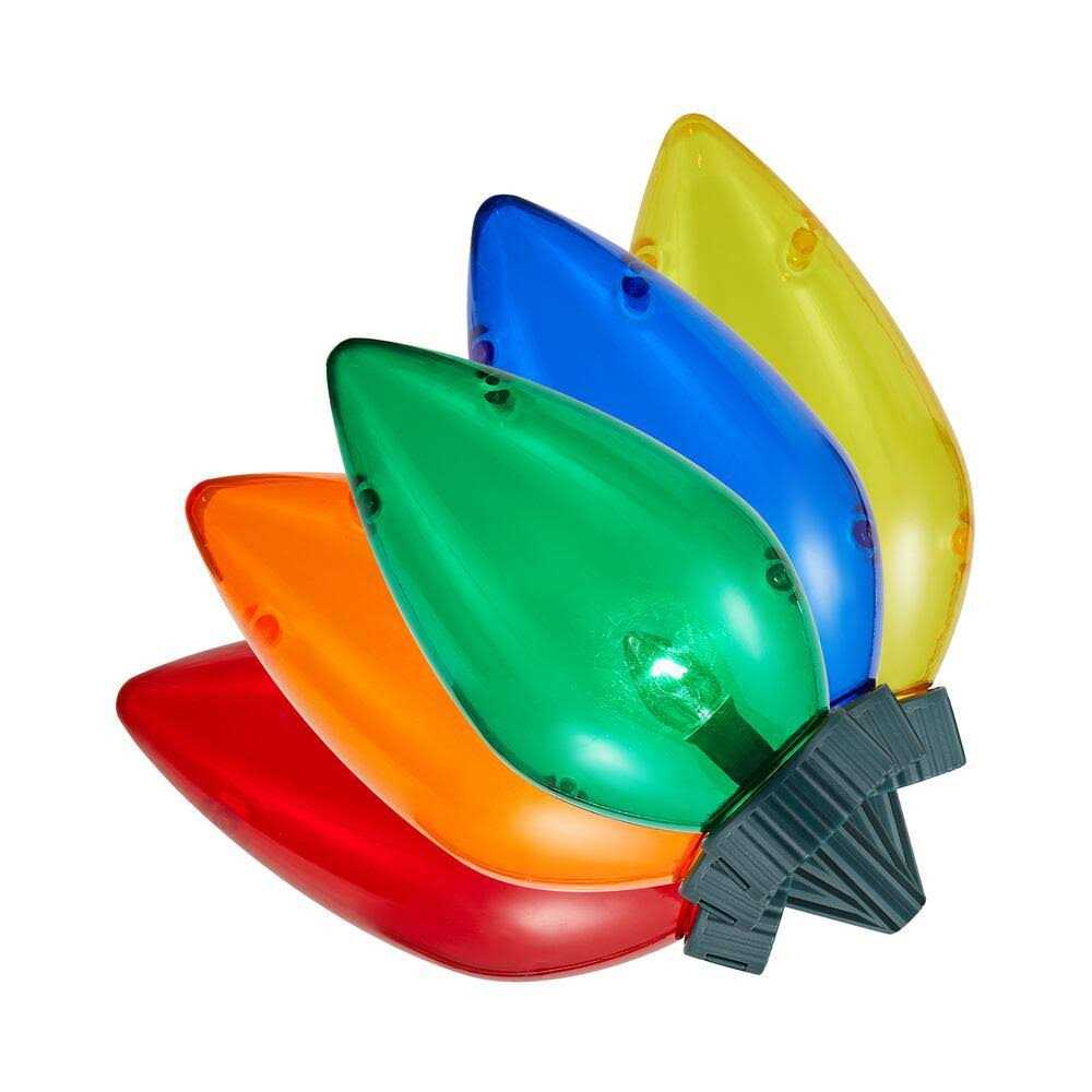 20 in. Multi-Colored Giant C7 LED Pathway Lights Home Accents Holiday