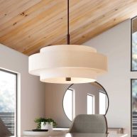 Paquette 5 Light Shaded Drum Chandelier Andover Mills Finish