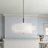 Paquette 5 Light Shaded Drum Chandelier Andover Mills Finish