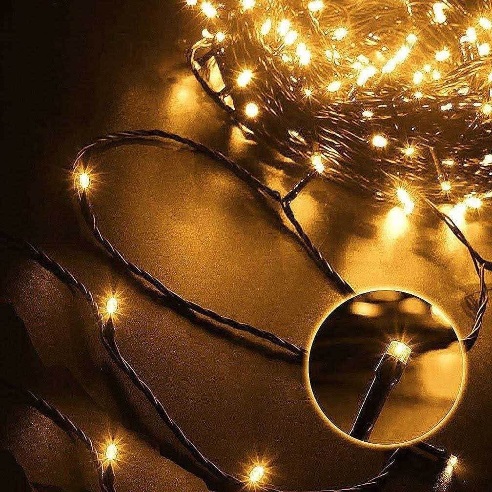 4 Pack Battery Operated Outdoor Christmas Tree String Lights with 50 Warm White LEDs on 16.5ft/5m of Dark Green Cable,Ambiance Lighting for Bedroom - Image 3