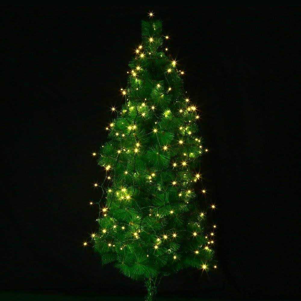 4 Pack Battery Operated Outdoor Christmas Tree String Lights with 50 Warm White LEDs on 16.5ft/5m of Dark Green Cable,Ambiance Lighting for Bedroom - Image 4