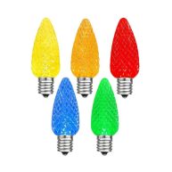 Novelty Lights C9 LED Faceted Christmas Replacement Bulbs Dimmable 25 Pack