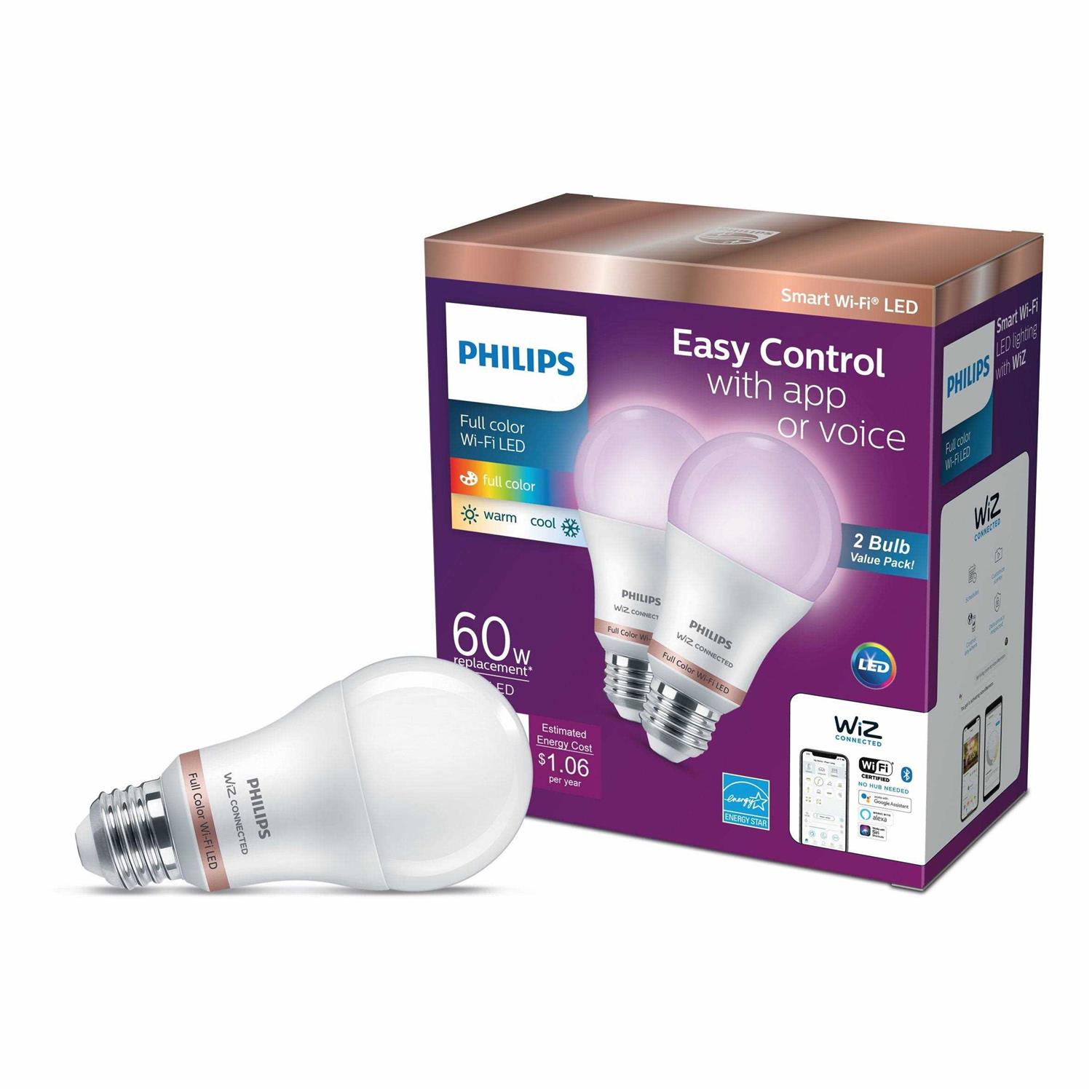 Philips Smart Wi-Fi Connected LED A19 Light Bulb