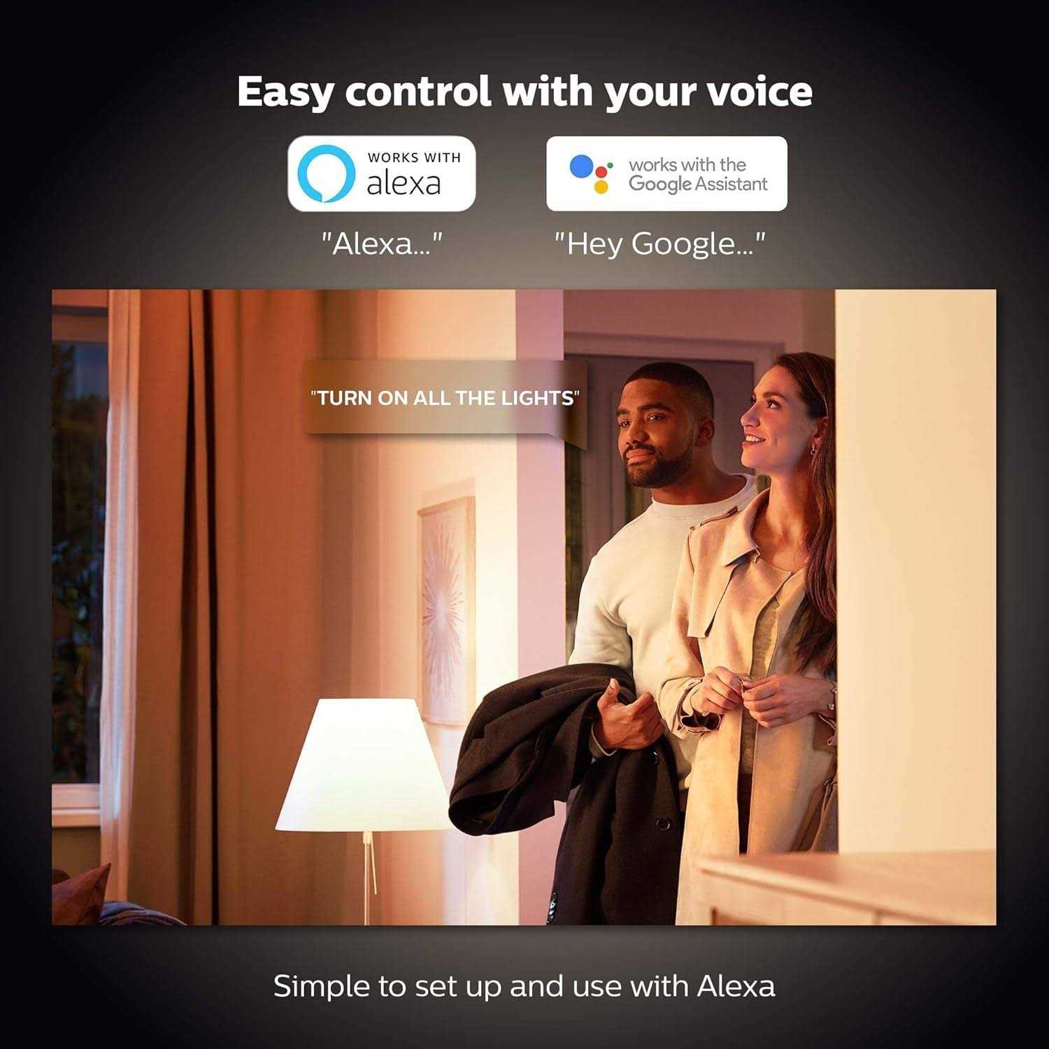Philips Hue 2-Pack LED Smart Candle E12 White Bulb - Image 3