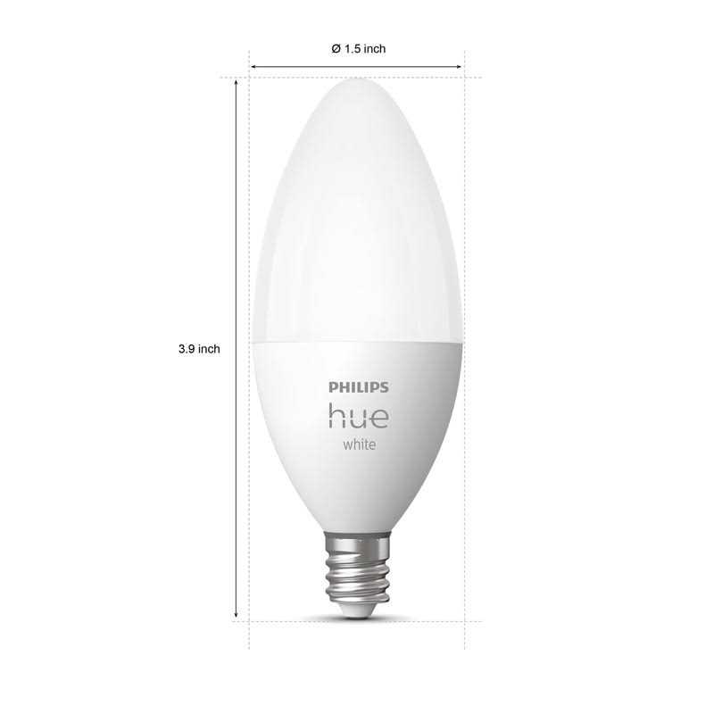 Philips Hue 2-Pack LED Smart Candle E12 White Bulb - Image 4