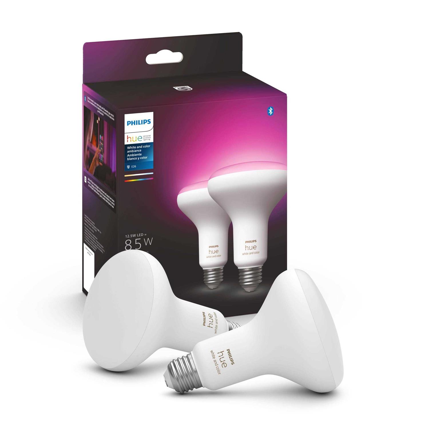 Philips Hue White & Color Ambiance BR30 Bluetooth Smart LED Bulb