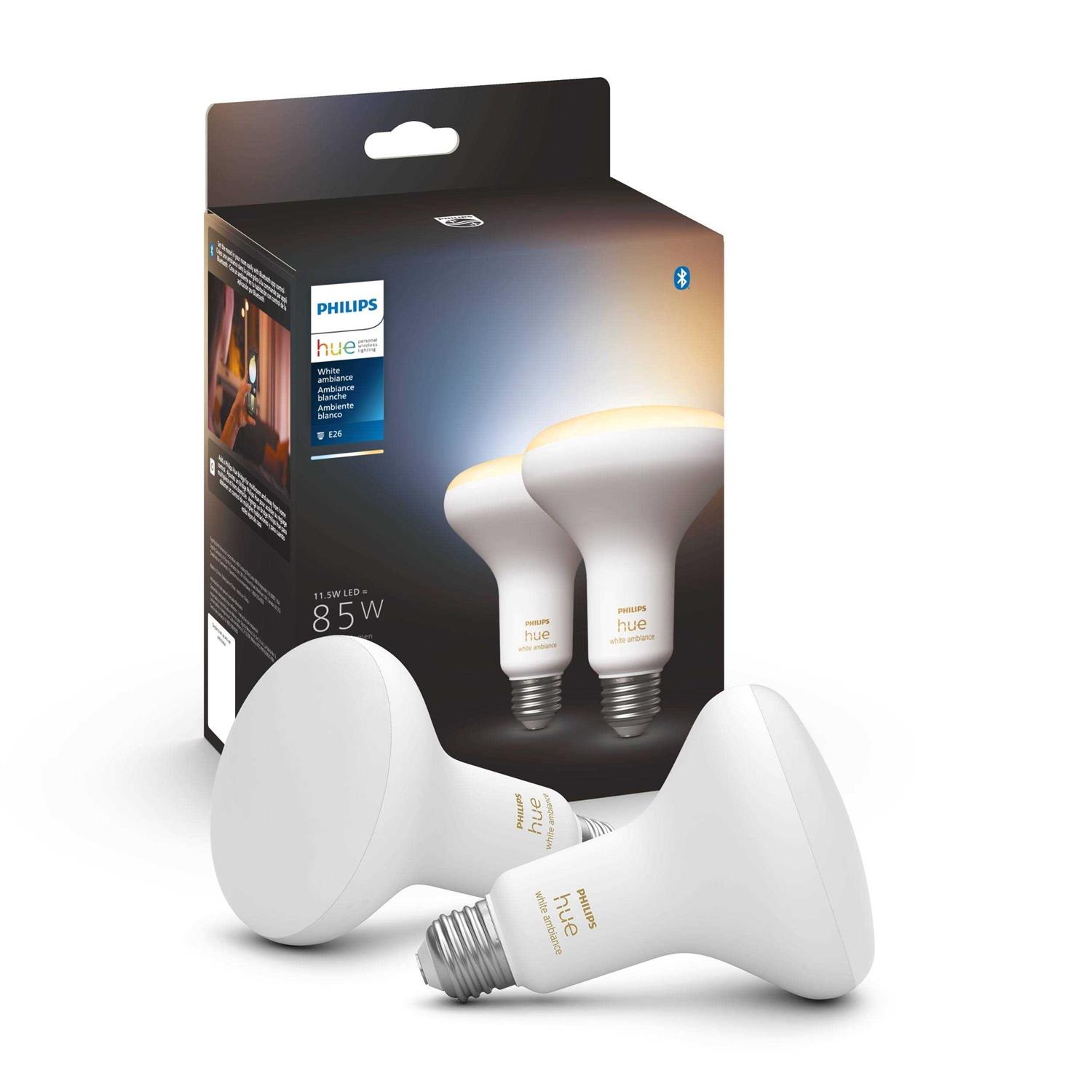 Philips Hue White & Color Ambiance BR30 Bluetooth Smart LED Bulb