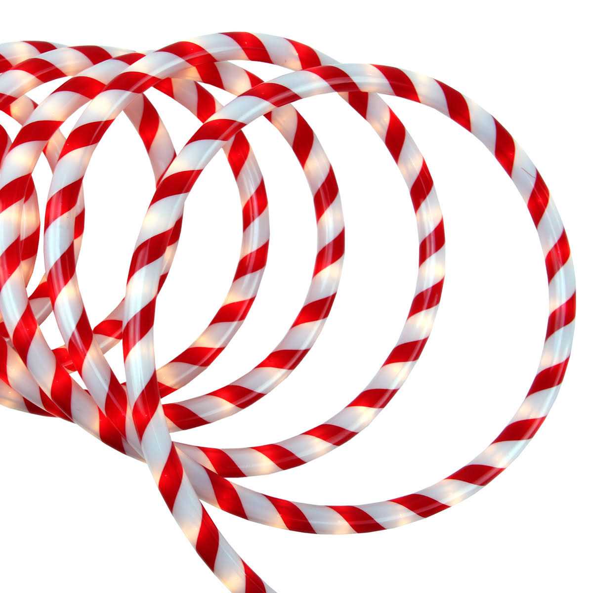 Northlight 18′ Red and White Striped Candy Cane Christmas Rope Light - Image 2