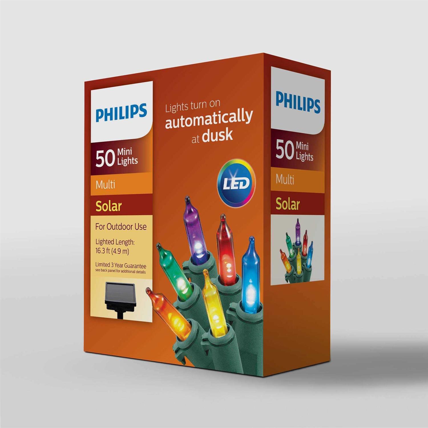 Philips 50ct Christmas Solar Powered LED Mini String Lights - Image 3