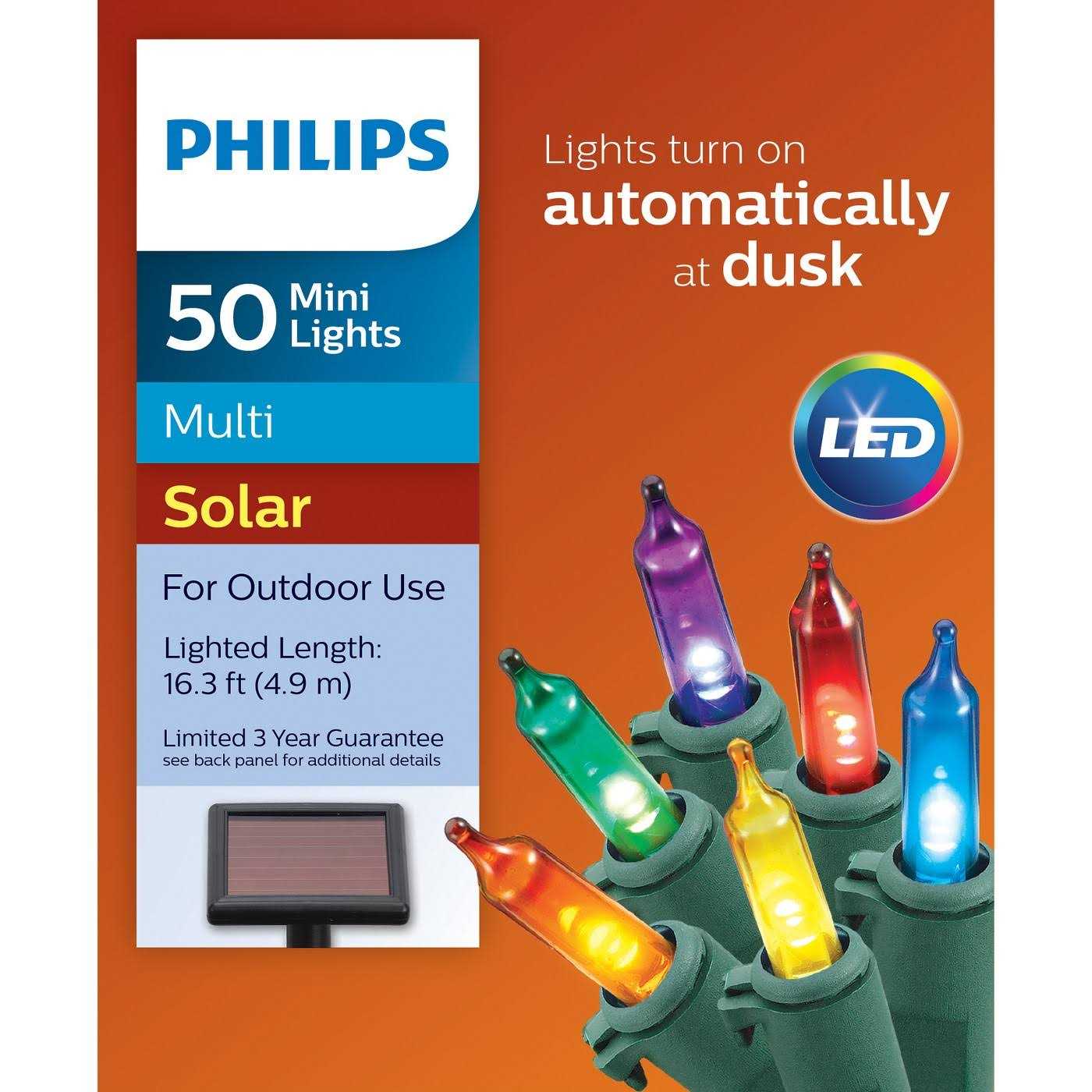 Philips 50ct Christmas Solar Powered LED Mini String Lights - Image 4