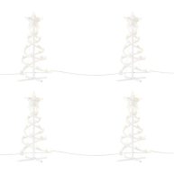 18 in. Warm White Spiral Tree LED Pathway Lights Home Accents Holiday