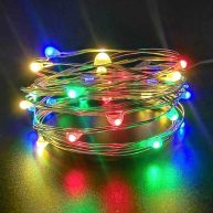 Pack 2 Battery Operated Mini Led String Lights with Timer 6Hours on/18Hours Off,Indoor Led Fairy Lights for Christmas Wedding Party Lighting