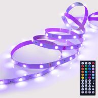 Onn. Multicolor LED Light Strip with Sound Reactive Technology