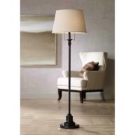 360 Lighting Spenser Floor Lamp 58 Tall Metal Off White Linen Shade for Living Room Bedroom Office House Home