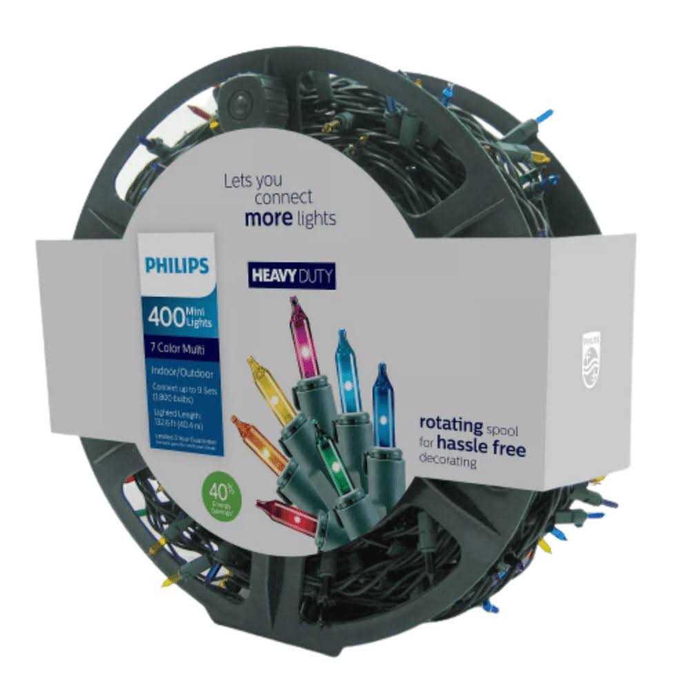 Philips 400ct Christmas Incandescent Heavy Duty Smooth Mini String Lights Multicolored - Image 2