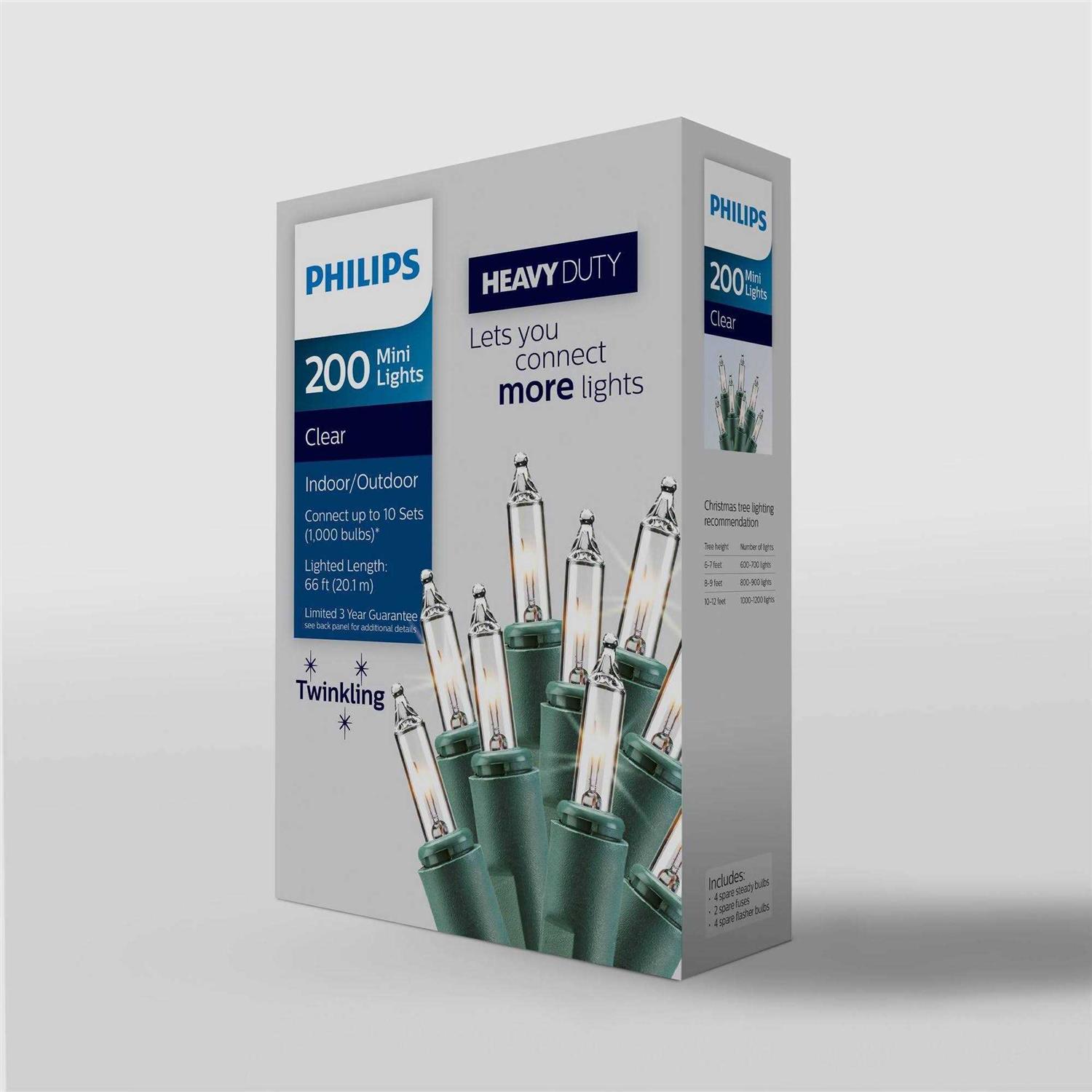 Philips 100ct Incandescent Smooth Heavy Duty Mini Christmas String Lights - Image 4