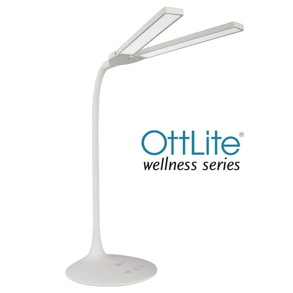 OttLite Pivot LED Desk Lamp with Dual Shades