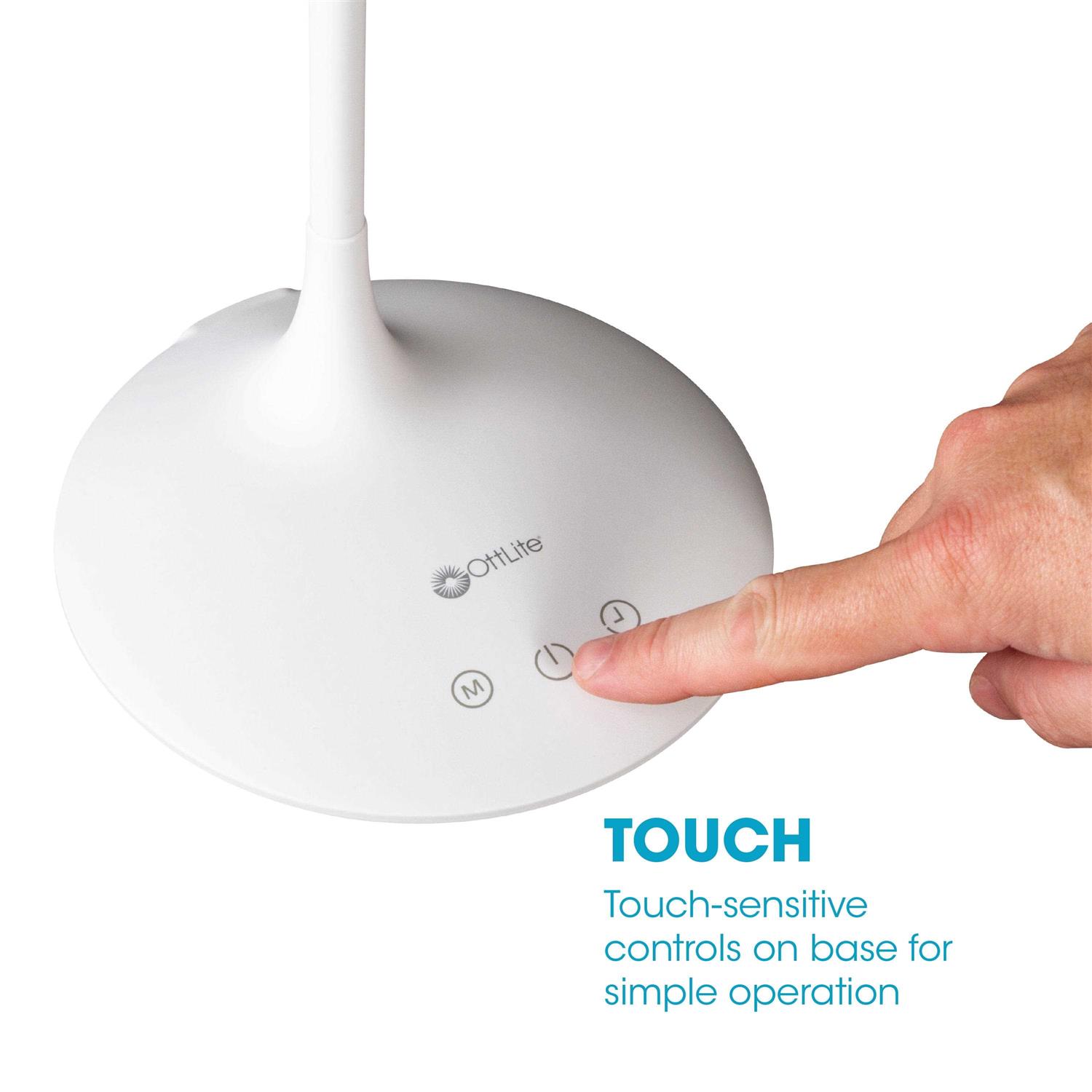 OttLite Pivot LED Desk Lamp with Dual Shades - Image 3