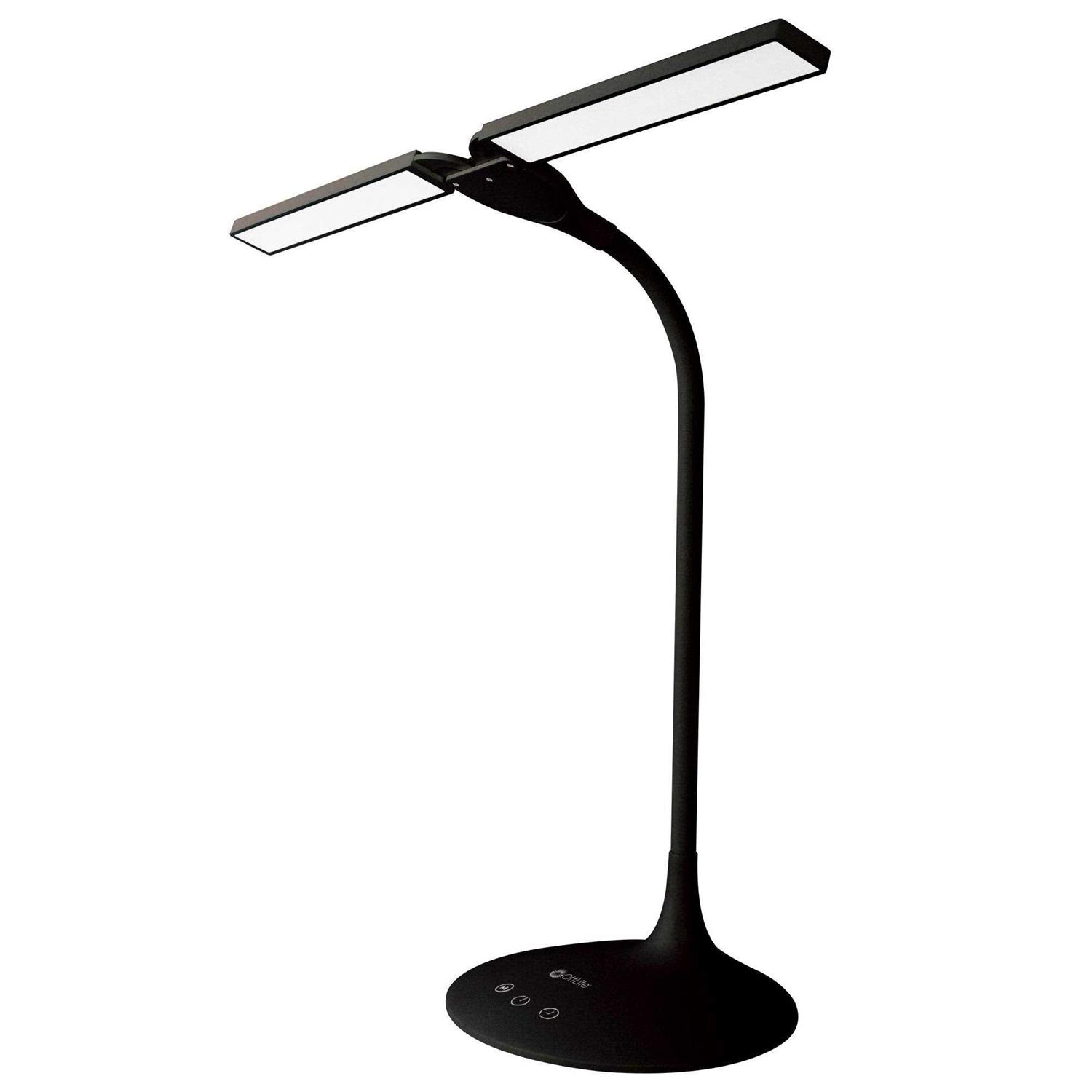 OttLite Pivot LED Desk Lamp with Dual Shades - Image 2