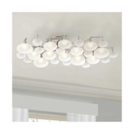 Possini Euro Design Lilypad Modern Ceiling Light Semi Flush-Mount Fixture Wide
