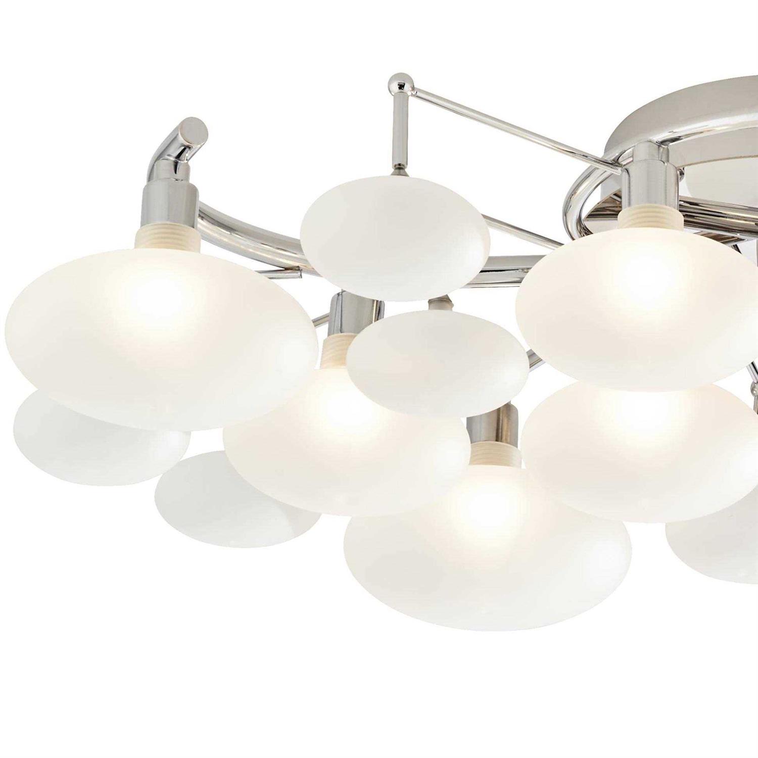 Possini Euro Design Lilypad Modern Ceiling Light Semi Flush-Mount Fixture Wide - Image 2