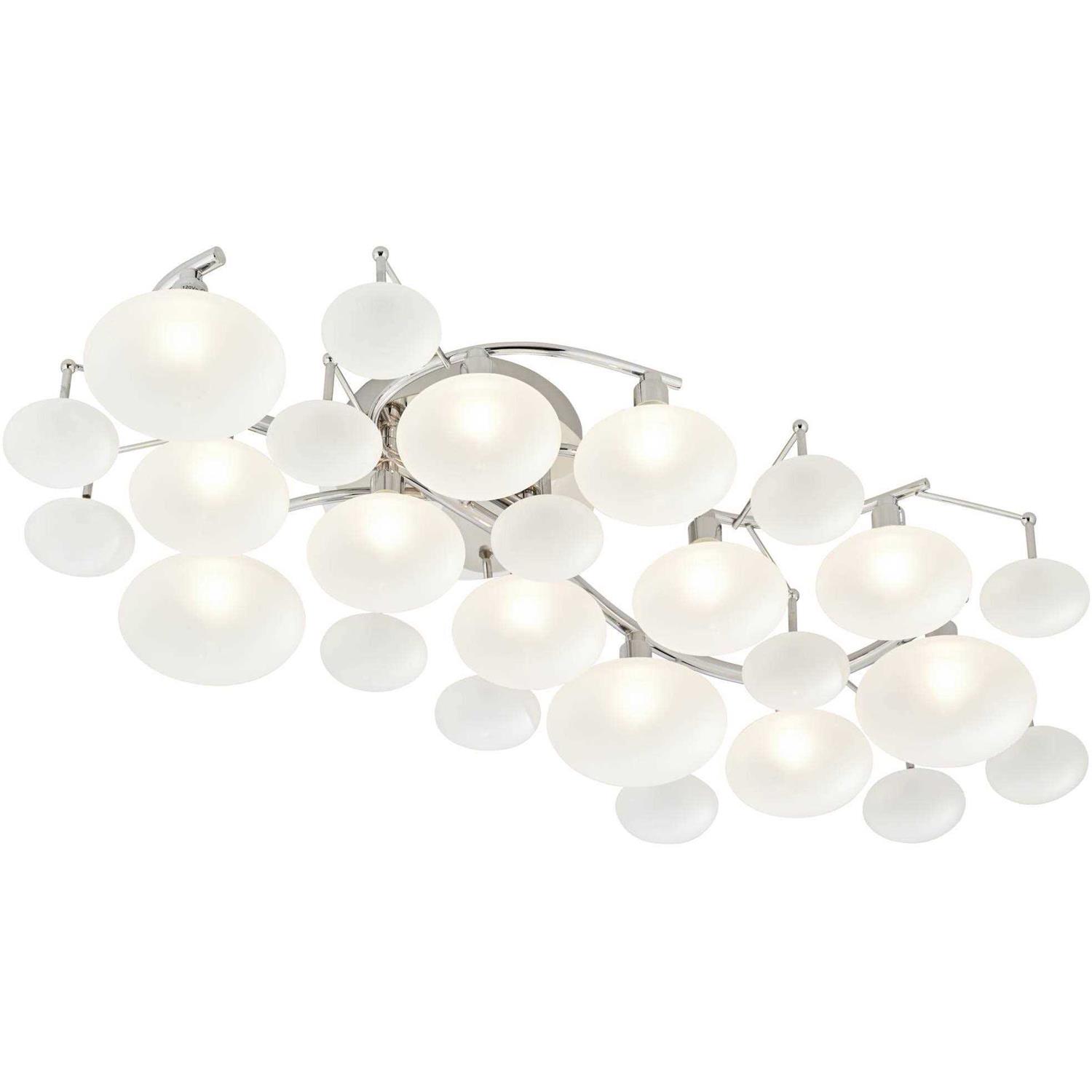 Possini Euro Design Lilypad Modern Ceiling Light Semi Flush-Mount Fixture Wide - Image 3