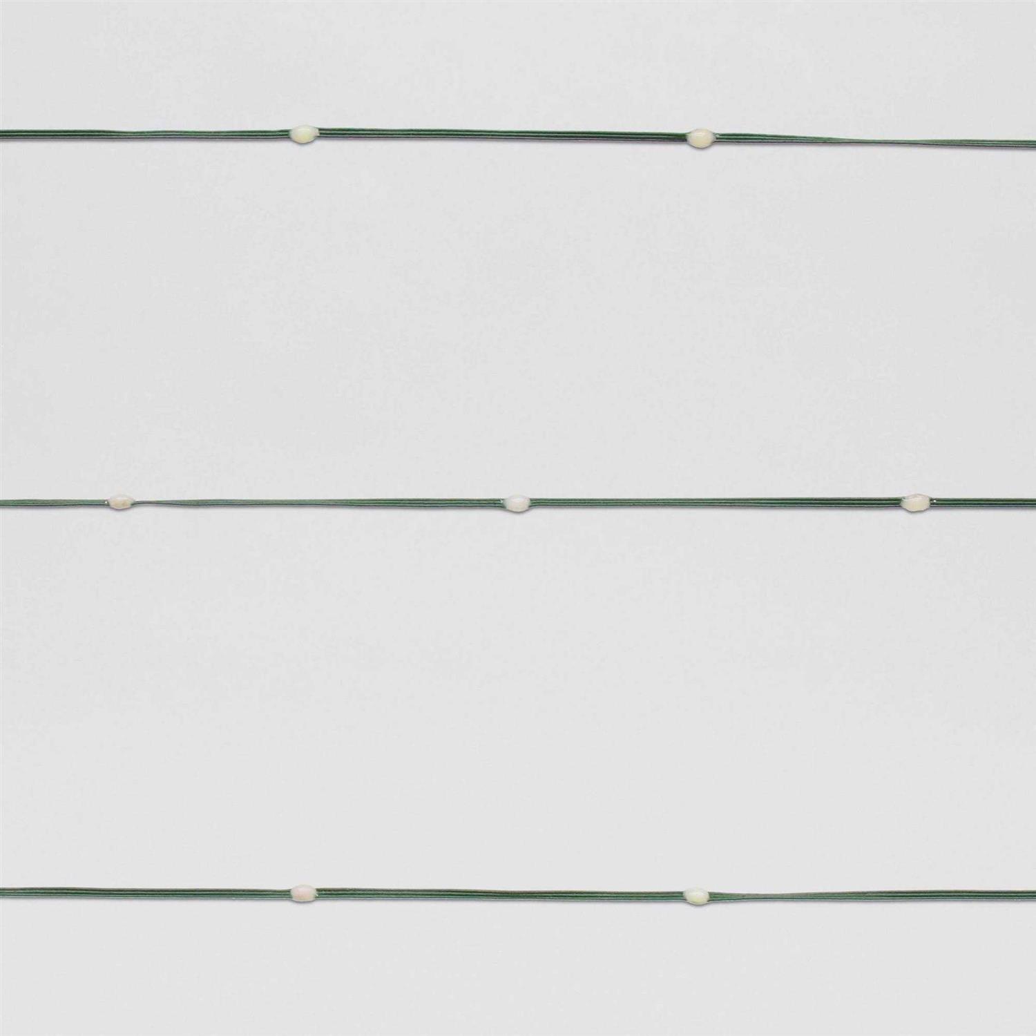 Philips Heavy Duty 50ct Battery Operated LED Dewdrop String Lights Green Wire - Image 3