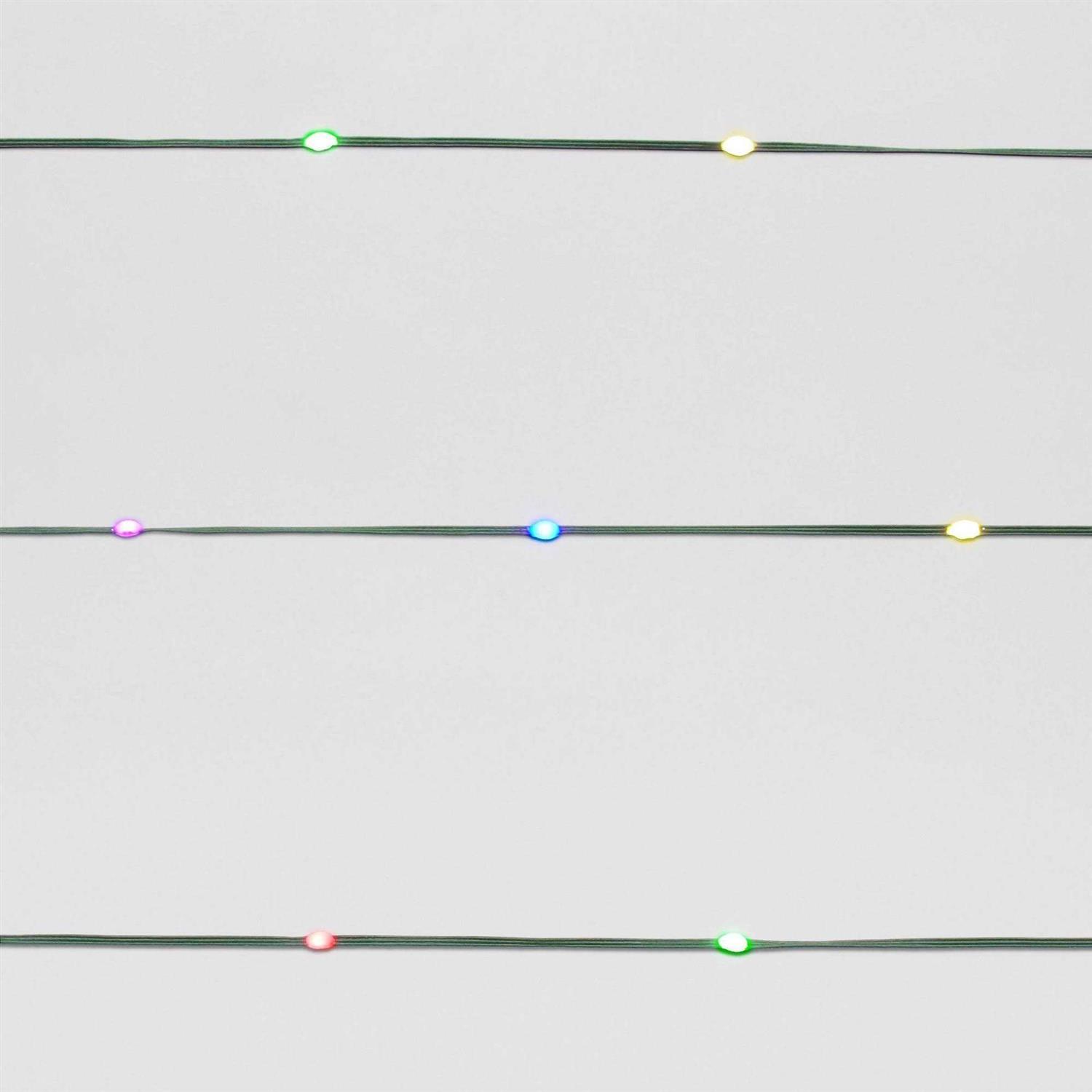 Philips Heavy Duty 50ct Battery Operated LED Dewdrop String Lights Green Wire - Image 5