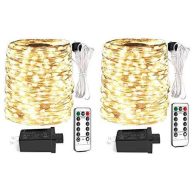 RESNICE Long Fairy Lights Plug in Waterproof Outside String Lights with Remote LEDs