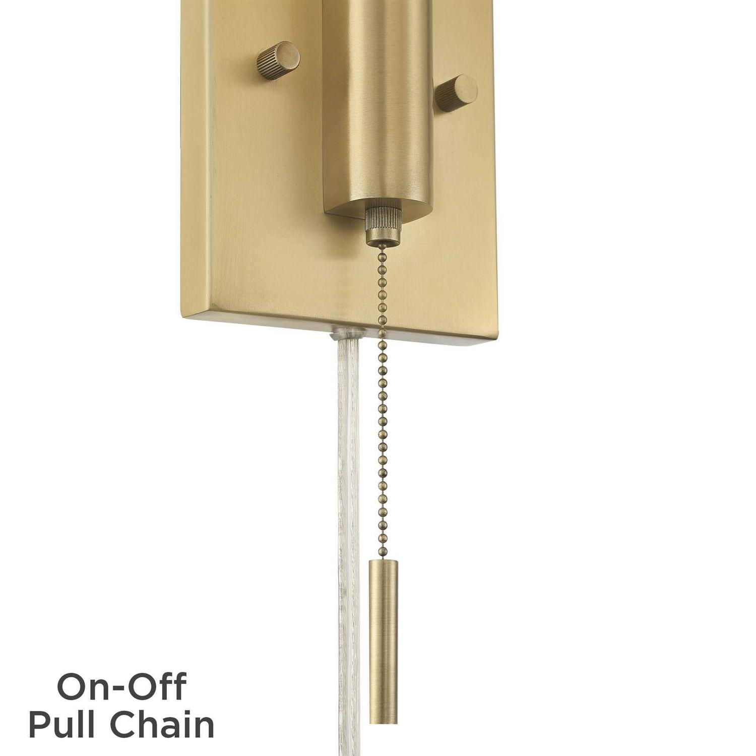 360 Lighting Luca Modern Swing Arm Wall Lamps Set of 2 Warm Brass Metal Plug-in Light Fixture White Fabric Drum Shade for Bedroom Bedside House Reading Living - Image 5