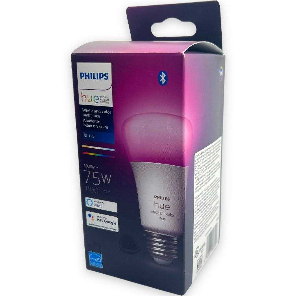 Philips Hue White and Color Ambiance A19 Bluetooth 75W Smart LED Bulb - Image 5