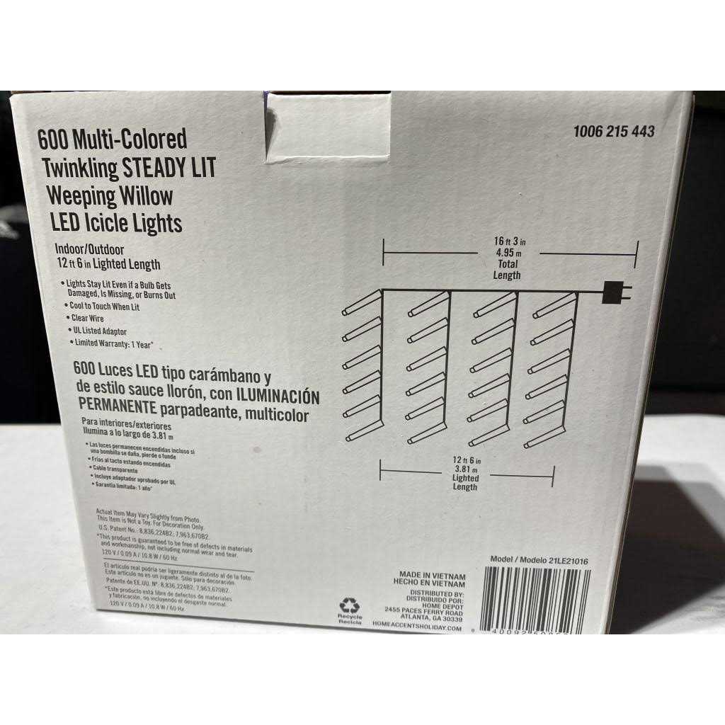 600L Multi LED Weeping Willow Icicle Lights Home Accents Holiday - Image 4