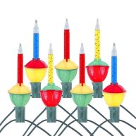 Novelty Lights 7 Light Traditional Christmas Bubble Light Set