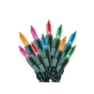 PREXTEX Christmas Lights – Multi Color Christmas Tree Lights Indoor with Green Wire