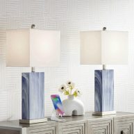 360 Lighting Connie Modern Table Lamps 25 Set of 2 with USB Charging