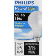 Philips Light Bulb, Natural Light, 3-Way, 50/100/150 W