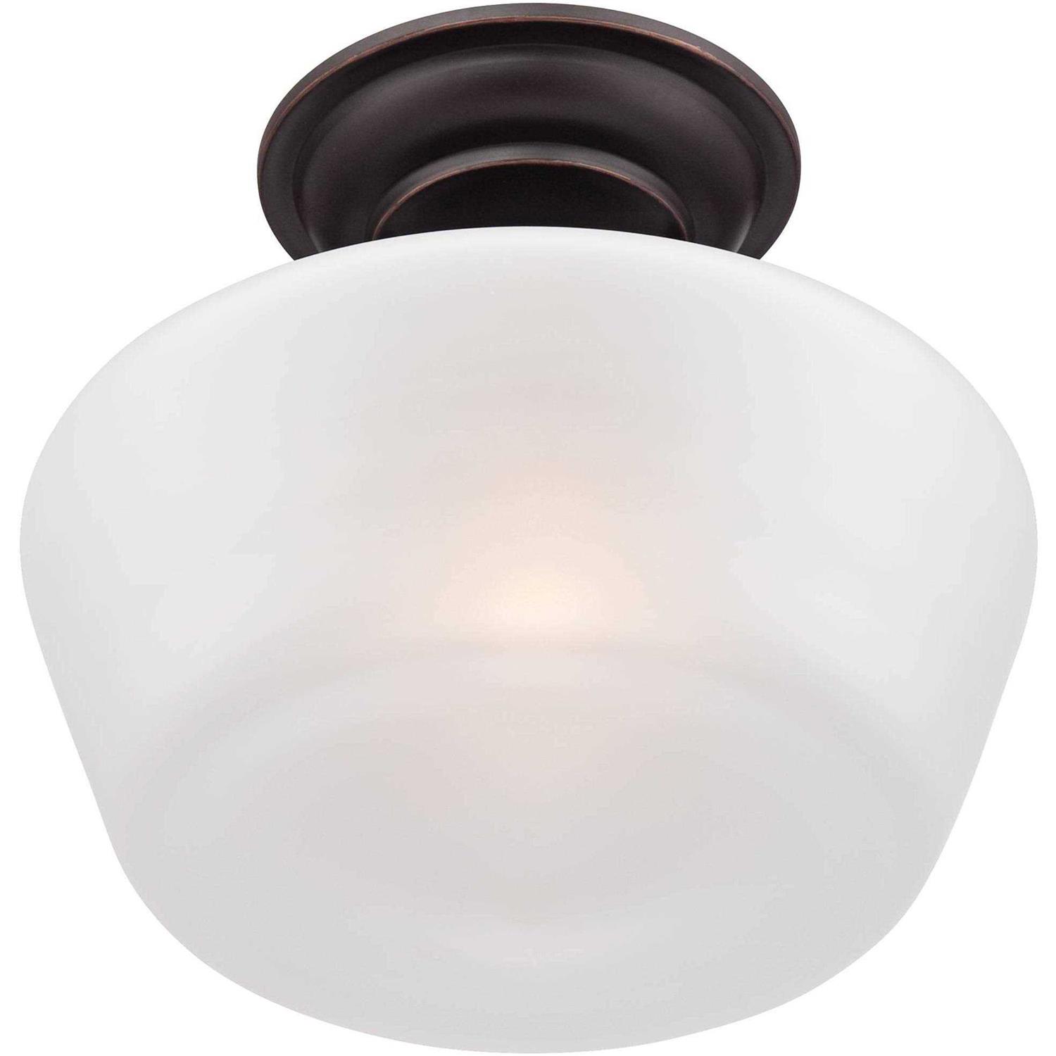 Regency Hill Schoolhouse Floating Modern Ceiling Light Semi Flush Mount Fixture - Image 2