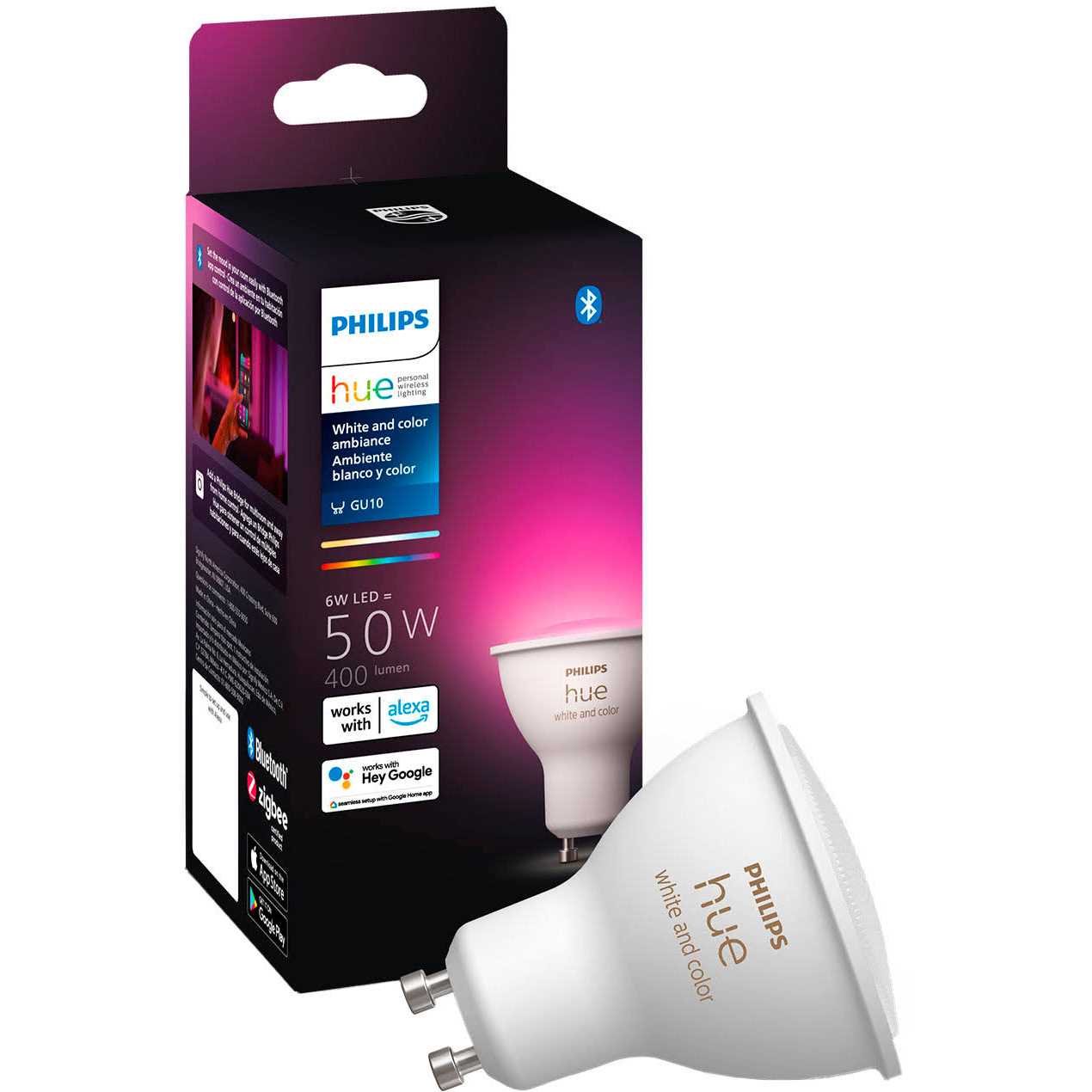 Philips Hue White & Color Ambiance LED Smart GU10 Bulb - Image 5