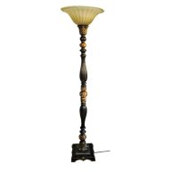 Portfolio Barada 72-in Bronze with Gold Highlights Torchiere Floor Lamp