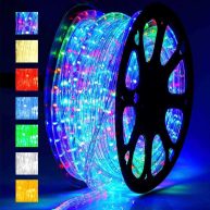 150ft Waterproof LED Rope Light with Power Cord & Connector