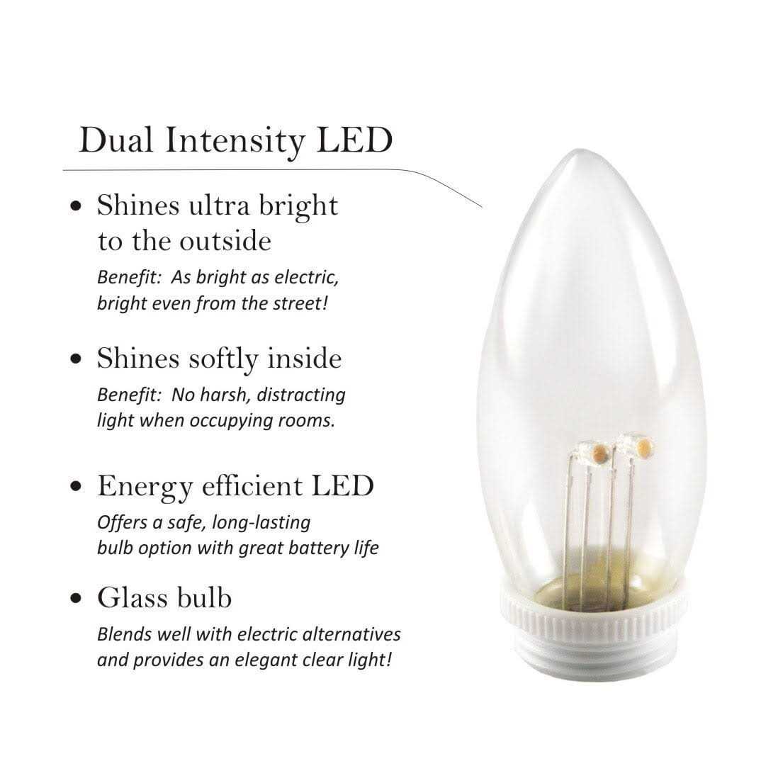 612 Vermont Ultra Bright Battery Operated LED Window Candle Replacement Bulbs - Image 2