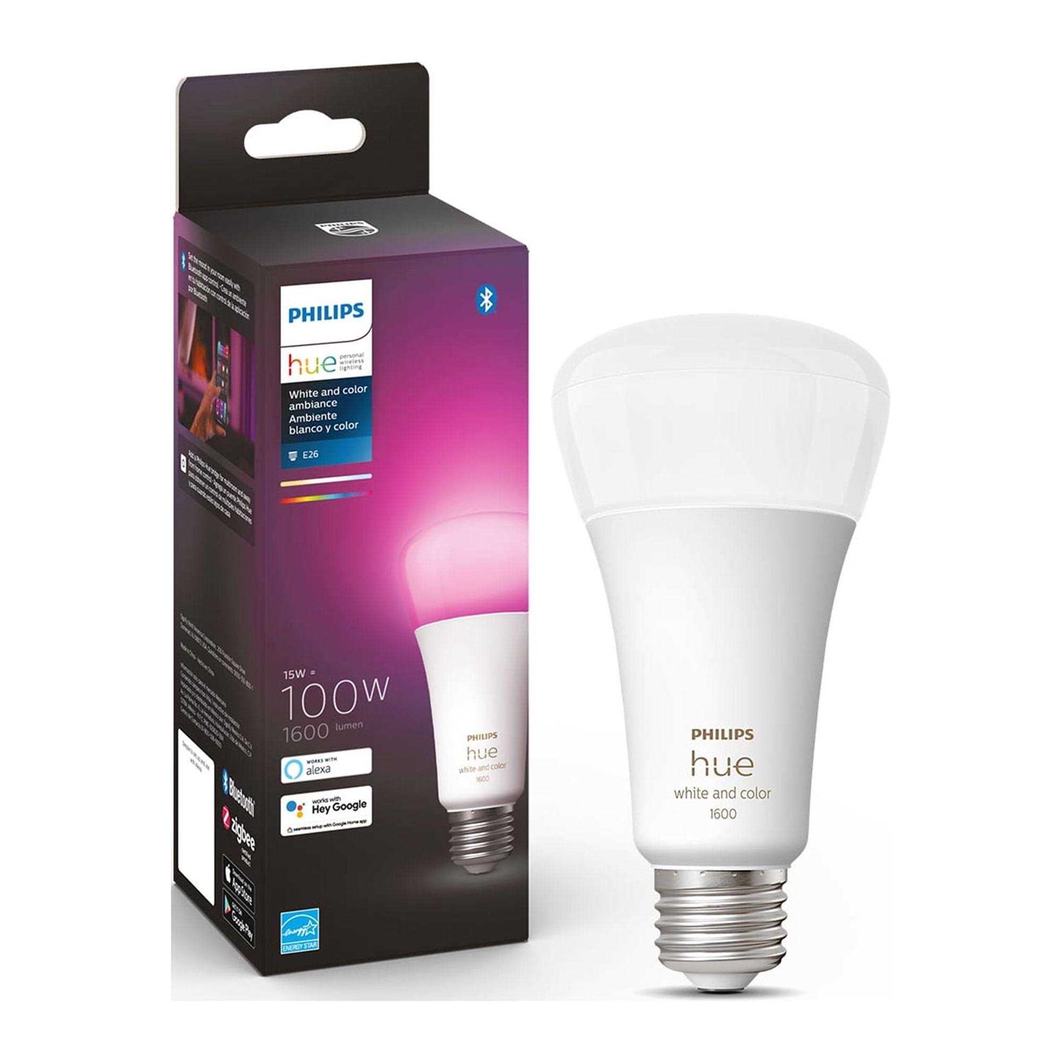 Philips Hue White and Color Ambiance A21 LED Smart Bulb 562982
