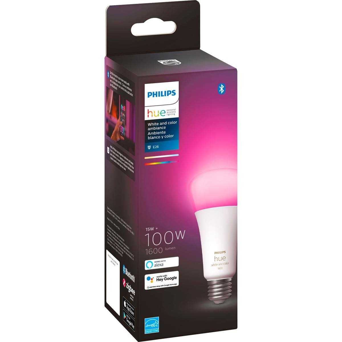 Philips Hue White and Color Ambiance A21 LED Smart Bulb 562982 - Image 2