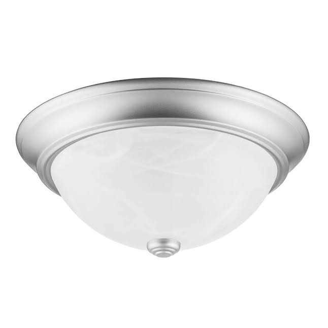 Project Source 13-in W Satin Nickel Ceiling Flush Mount Lights 2-Pack - Image 4