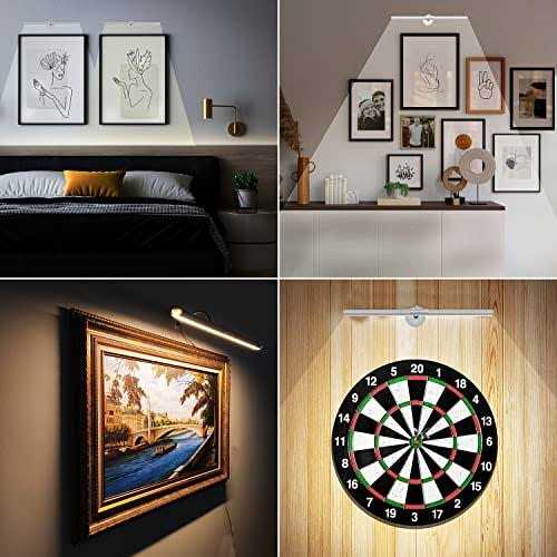 acnctop Picture Light Art Wall Sconces Dimmable 3200k-6500k 10 Watt usb Power Supply led Display Lights for Picture Frame Artworking Portrait - Image 2