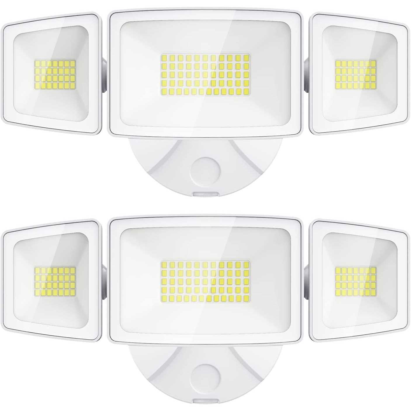 Olafus 55W Exterior Flood Lights Fixture Outdoor 2 Pack LED Security Lights 5500LM - Image 2