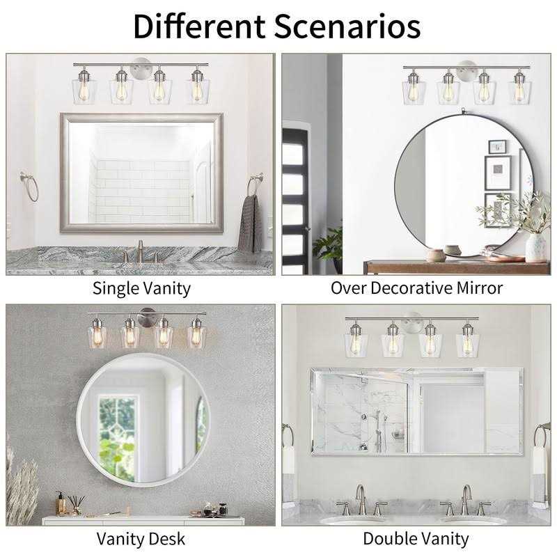 4 Light Dimmable Vanity Light KAWOTI - Image 3