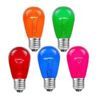 Novelty Lights 25 Pack S14 Outdoor Patio Edison Replacement Bulbs