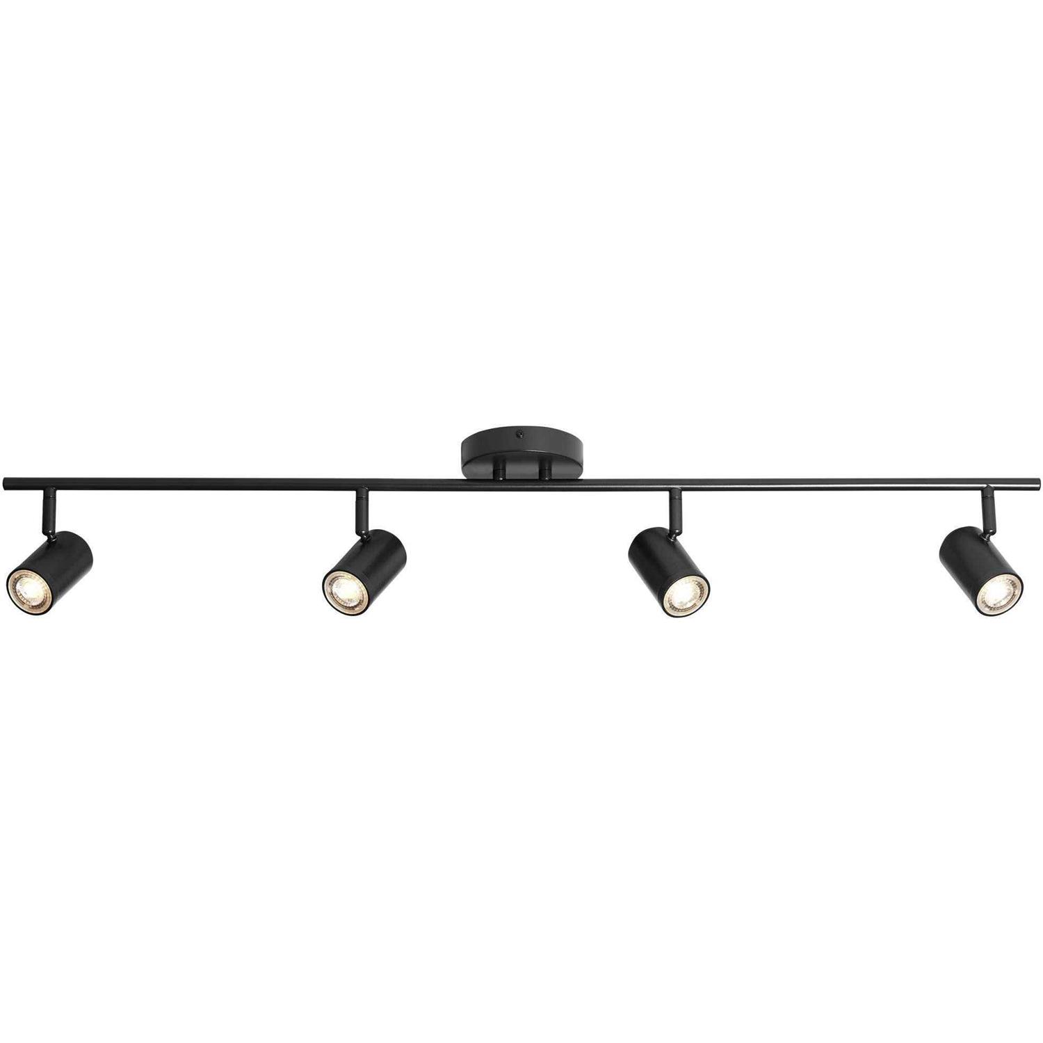 Pro Track Vester 4-Head LED Ceiling Track Light Fixture Kit GU10 Spot Light